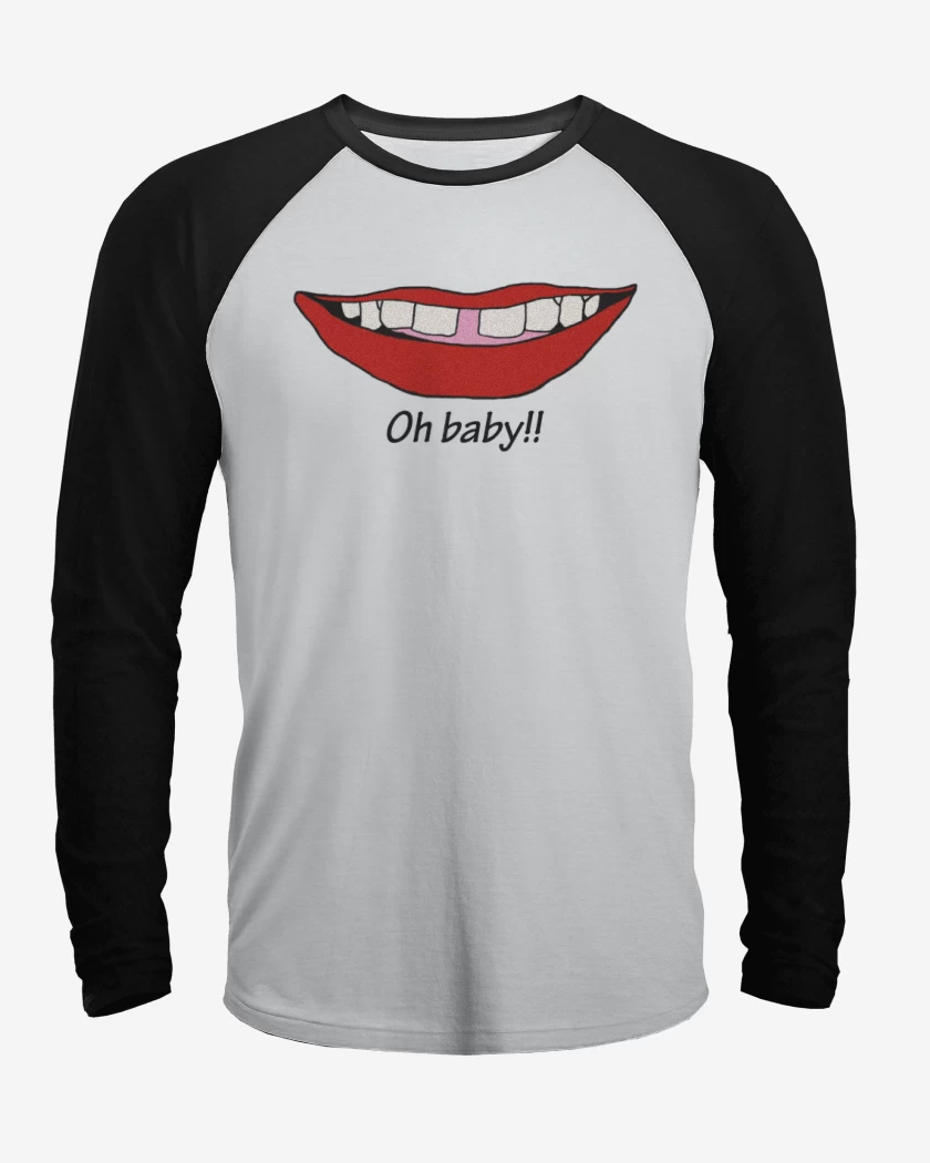 Polera Raglan Blanco / Negro de Mac DeMarco