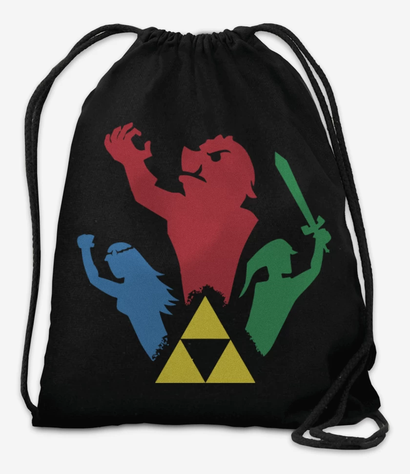 Mochila Negro de Trifuerza Personajes 2