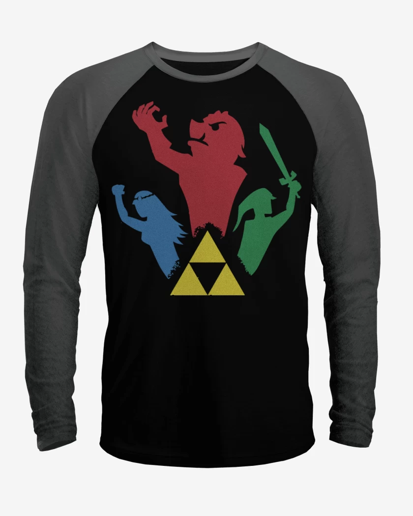 Polera Raglan Trifuerza Personajes 2