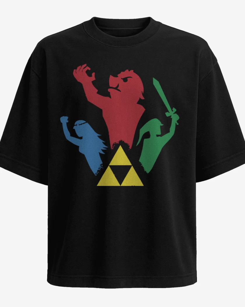 Polera Oversize Trifuerza Personajes 2