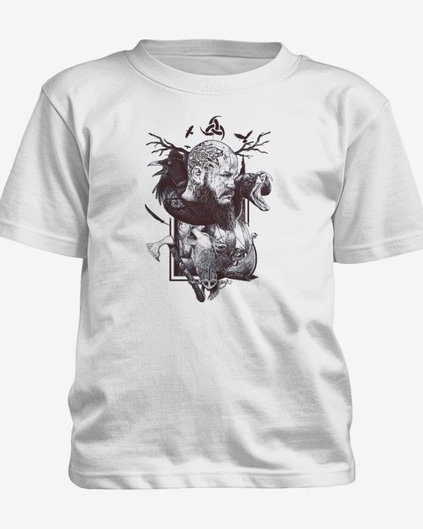 Polera de niño Blanco de Ragnar Lothbrok