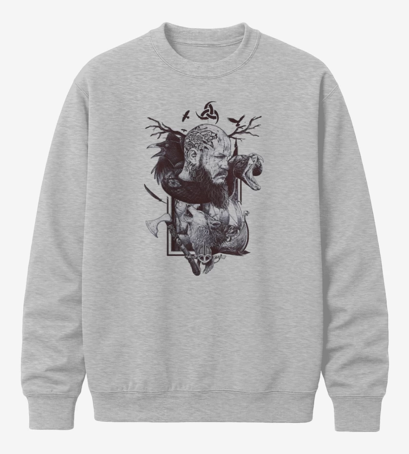 Poleron polo Gris Melange de Ragnar Lothbrok