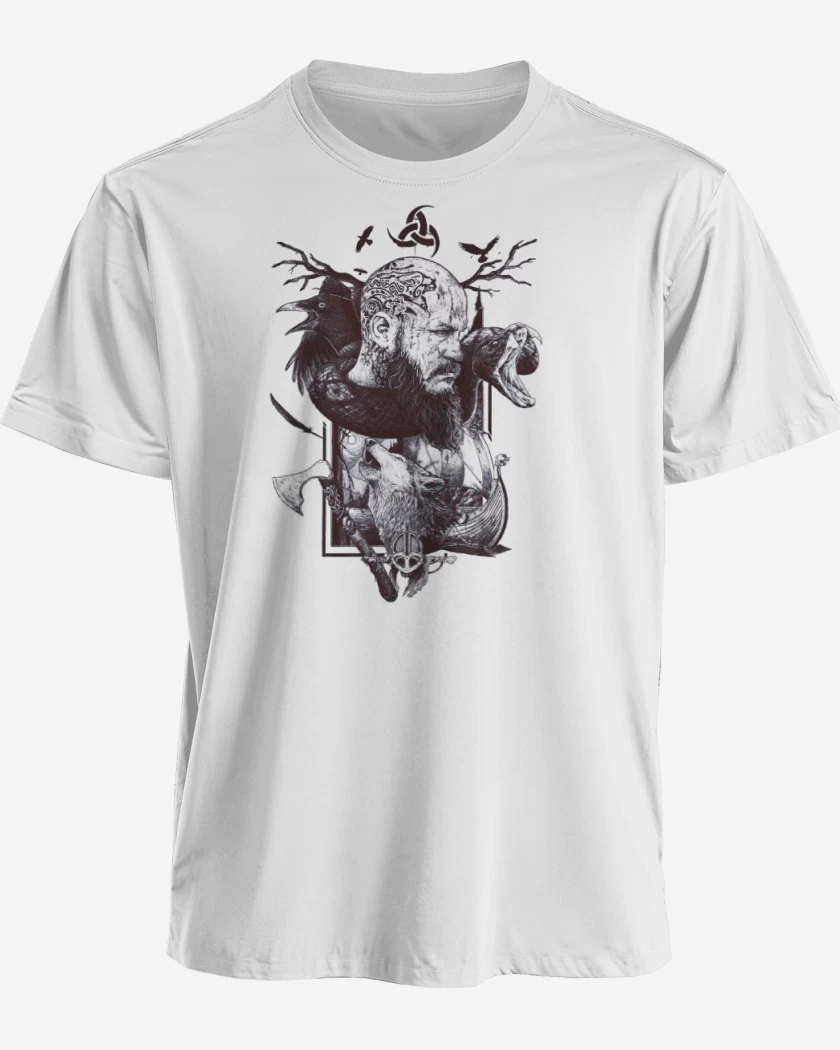 Polera premium Blanco de Ragnar Lothbrok