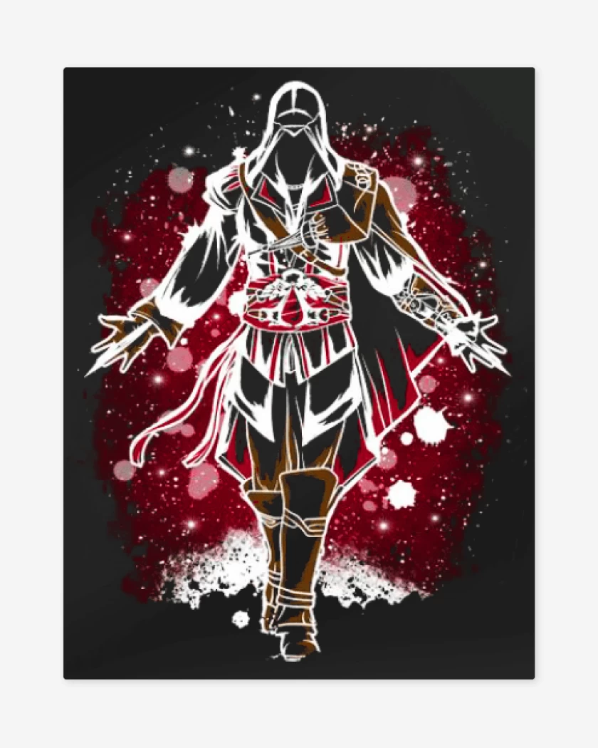 Print metalico Negro de Ezio assassins