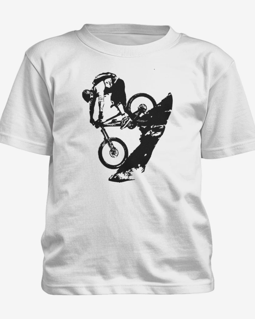 Polera de niño Blanco de Mountain bike