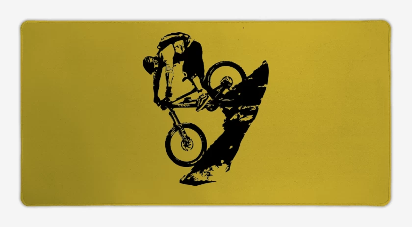 Mouse pad Gamer Amarillo de Mountain bike