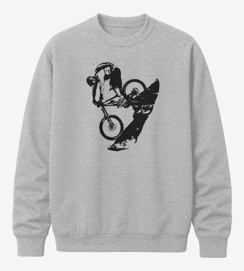 Poleron polo Gris Melange de Mountain bike