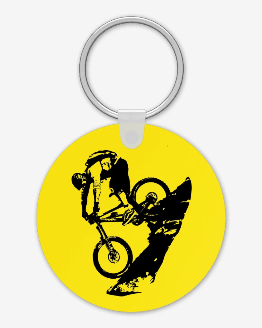 Llavero Amarillo de Mountain bike