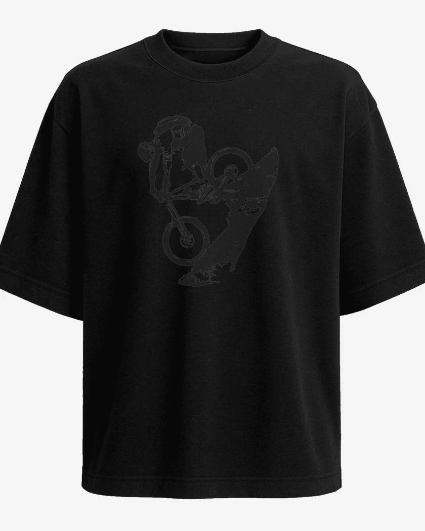 Polera Oversize Negro de Mountain bike
