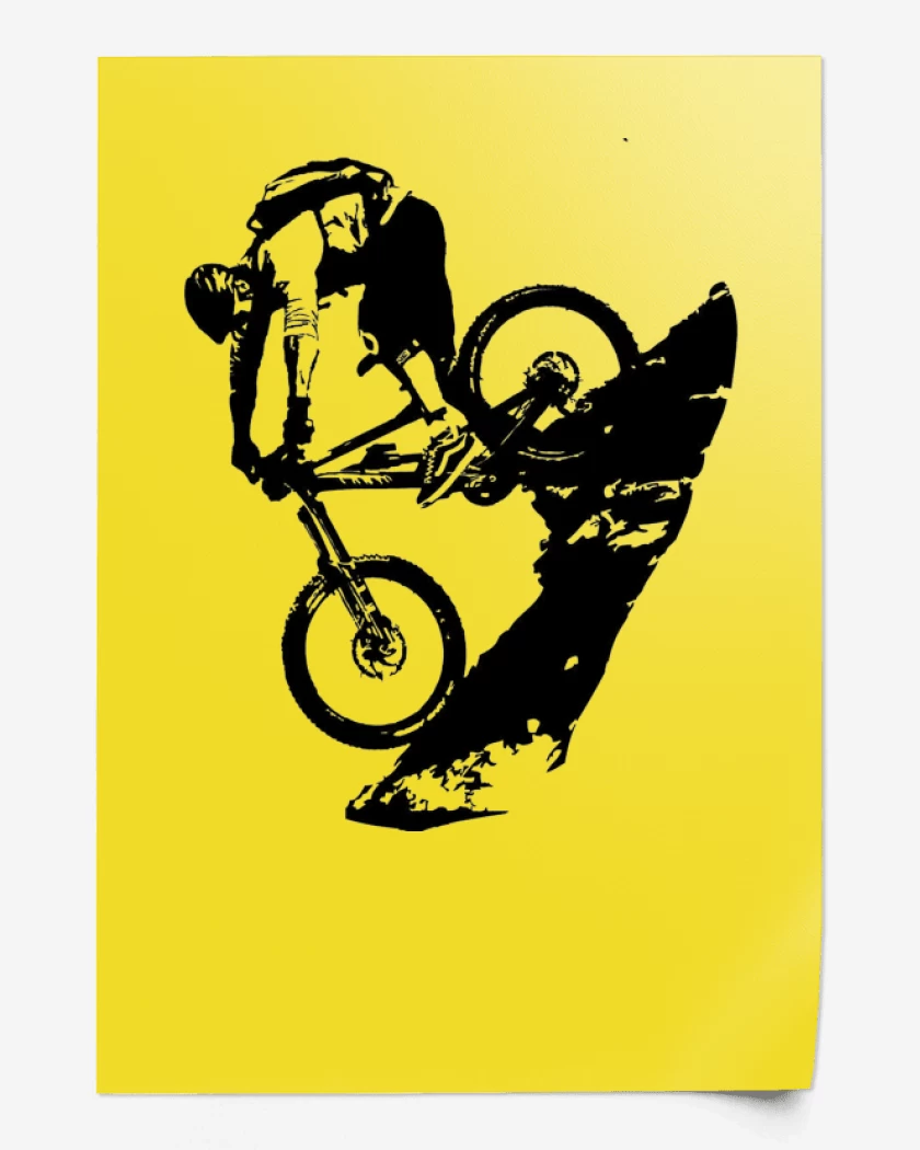 Print Amarillo de Mountain bike