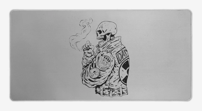 Mouse pad Gamer Gris Melange de Skull biker