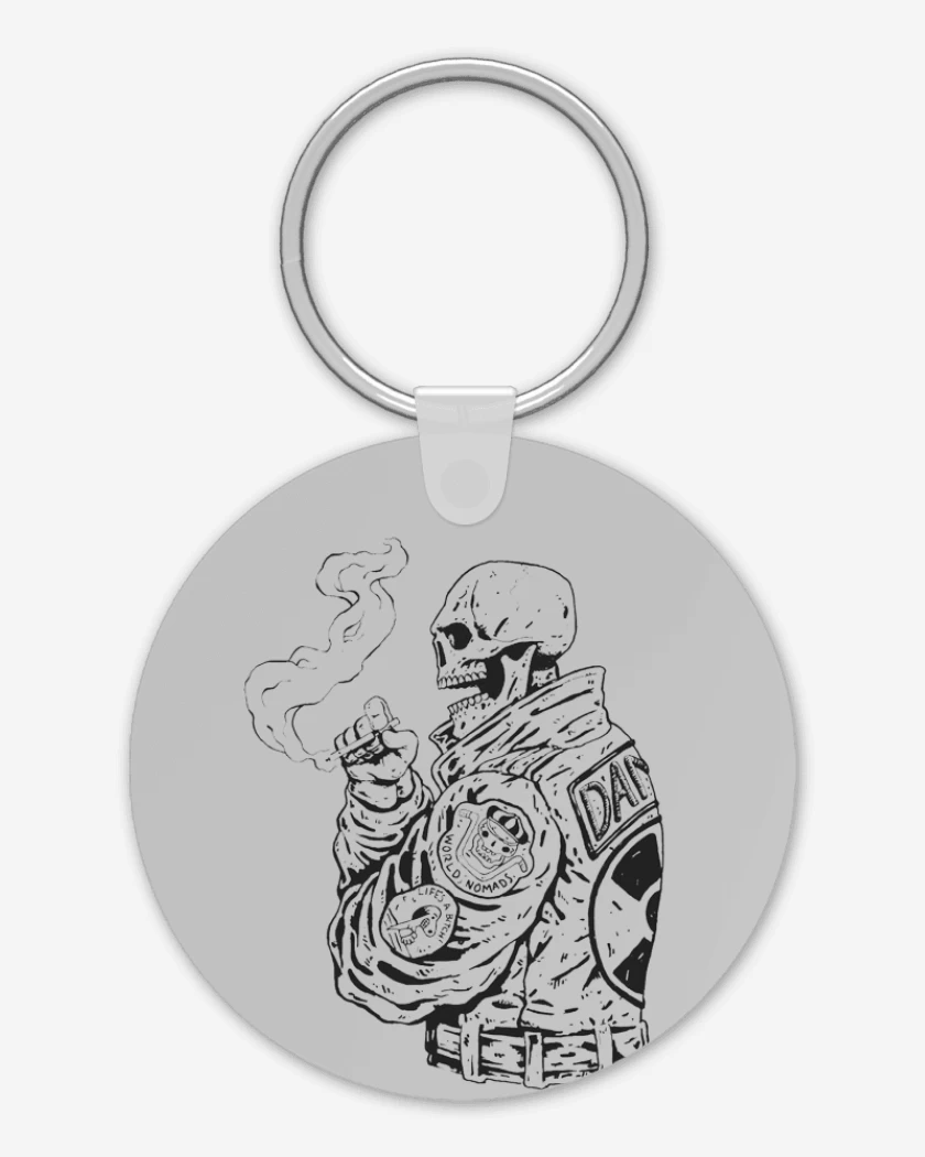Llavero Gris Melange de Skull biker