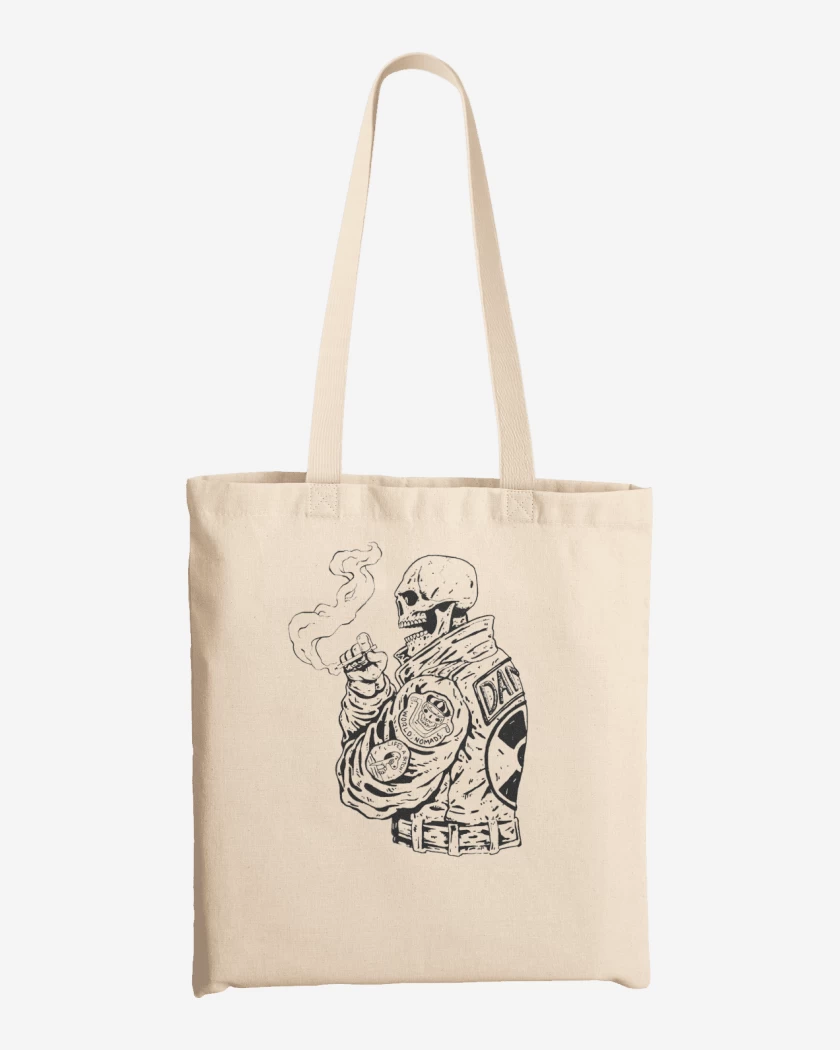 Totebag Skull biker