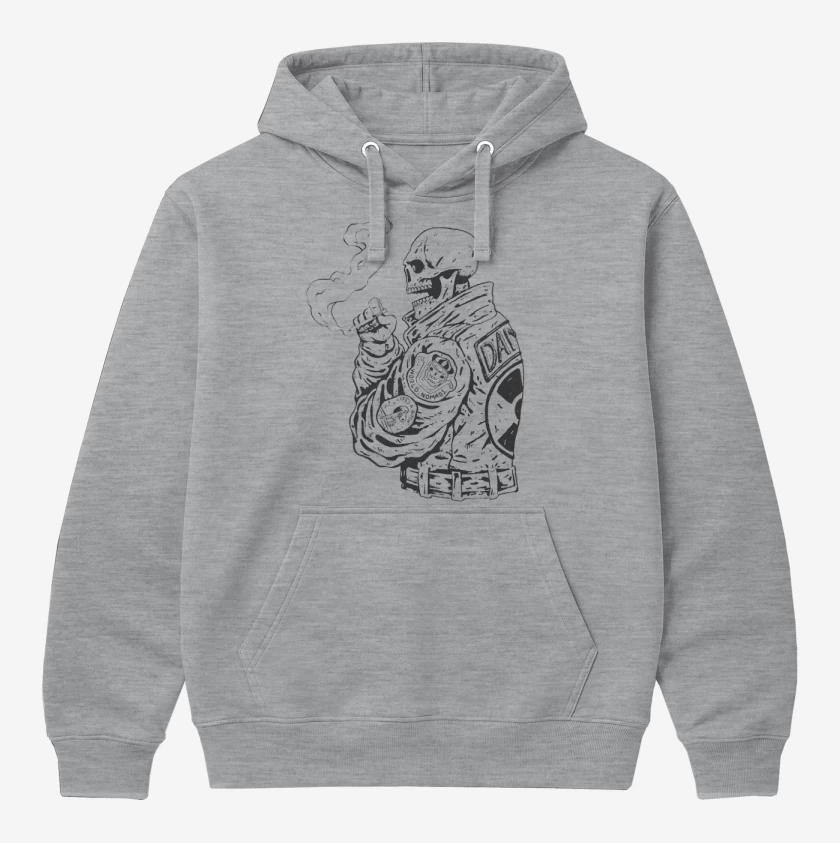 Polerón Canguro Gris Melange de Skull biker