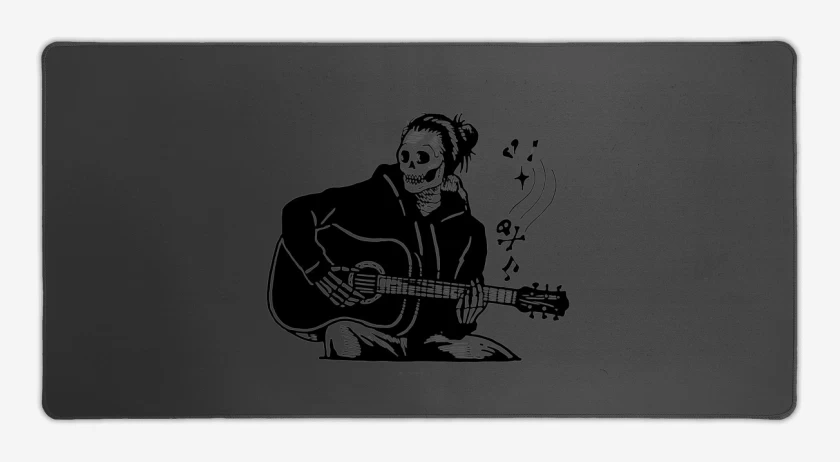 Mouse pad Gamer Carbon de Skull guitarra