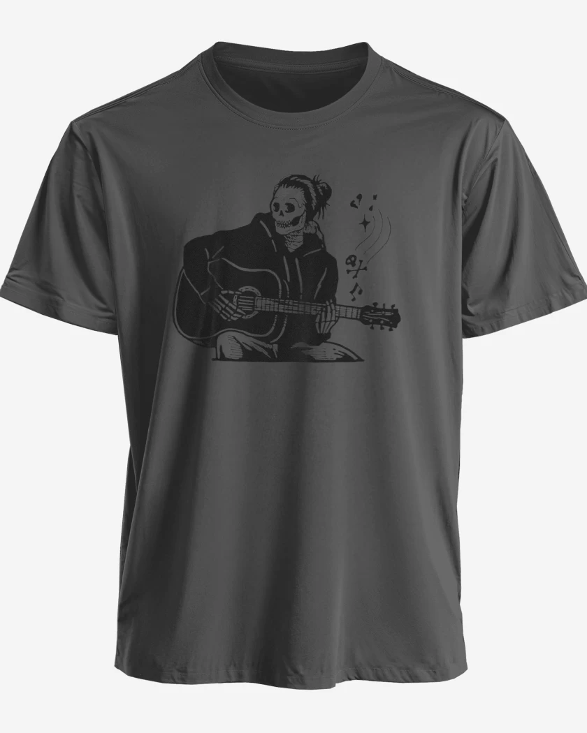 Polera Skull guitarra