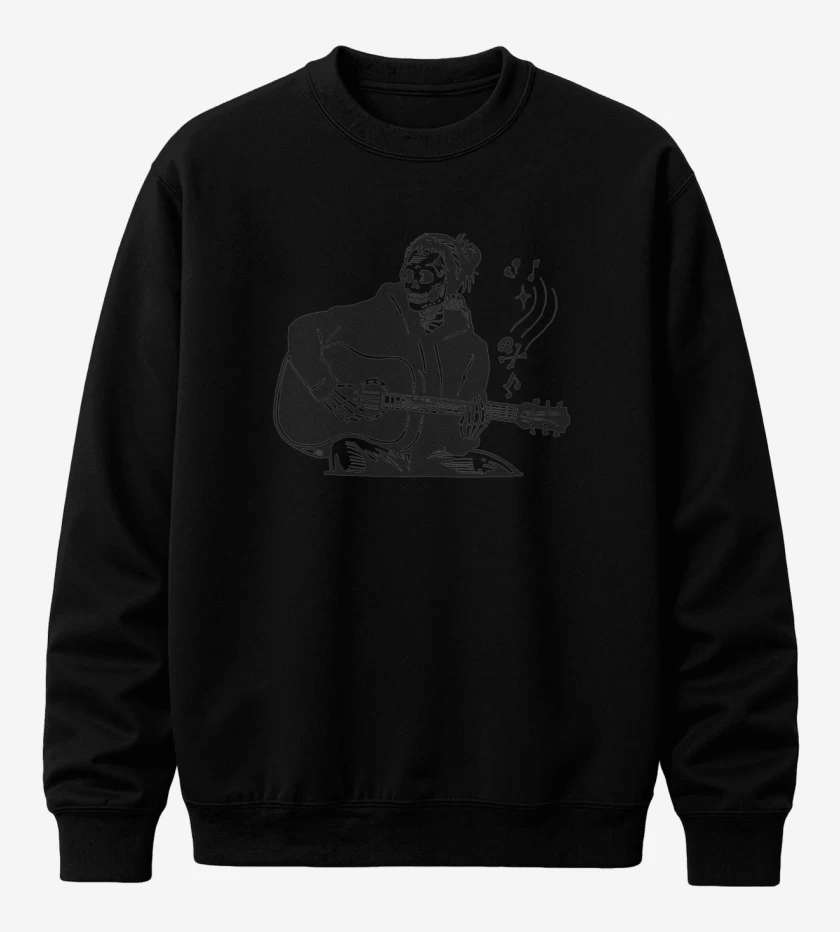 Poleron polo Skull guitarra