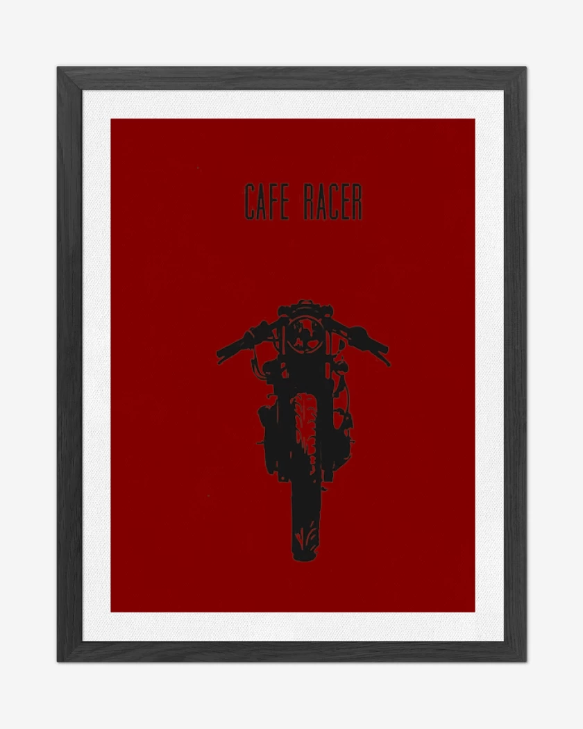 Cuadro decorativo Rojo de Cafe racer