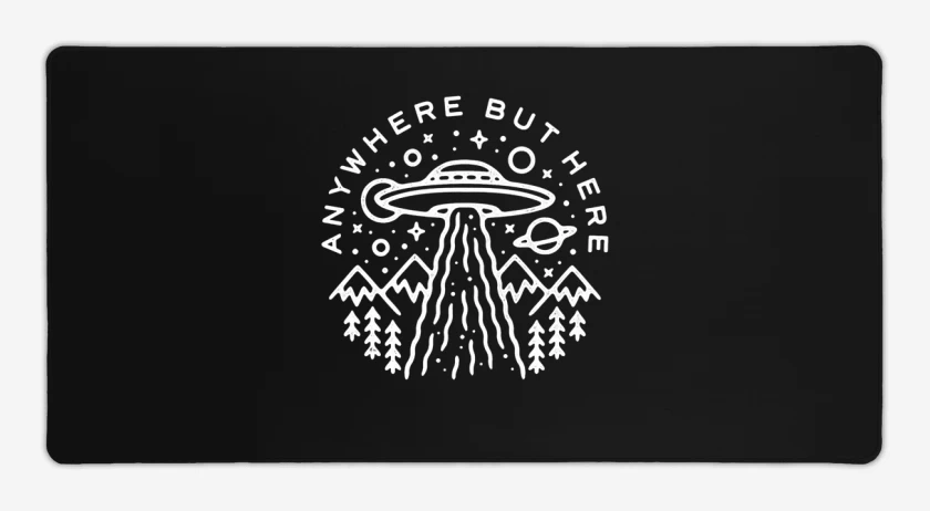 Mouse pad Gamer Negro de Ovni