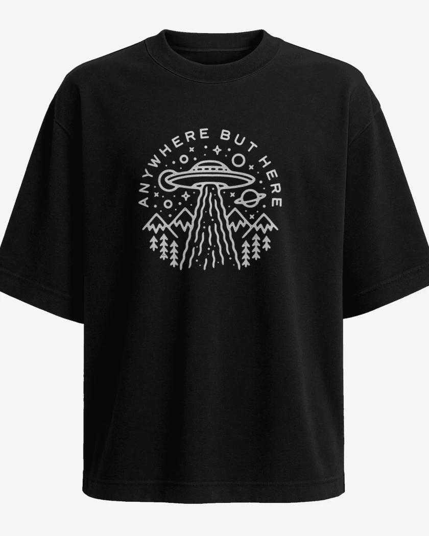 Polera Oversize Negro de Ovni
