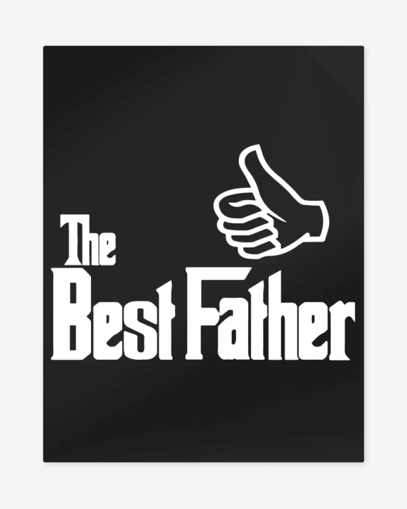 Print metalico Negro de The Best Father