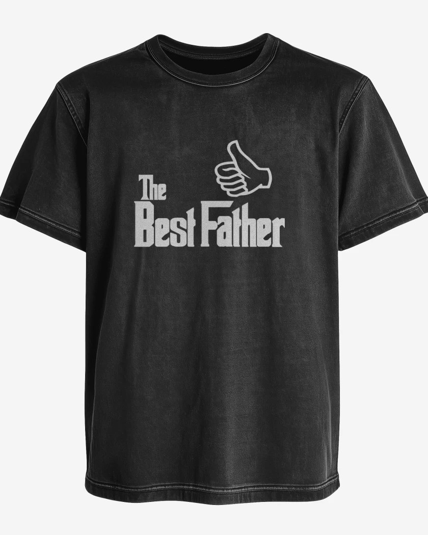 Polera desgastada Negro de The Best Father
