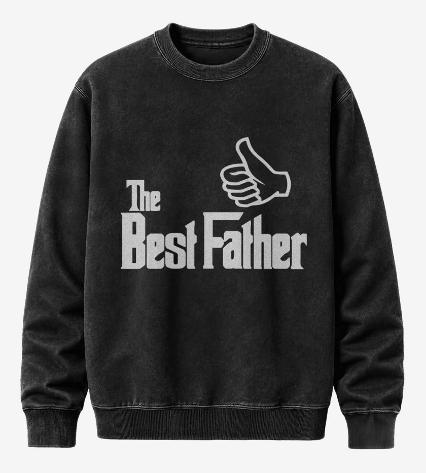 Poleron Polo Acid Wash Negro de The Best Father
