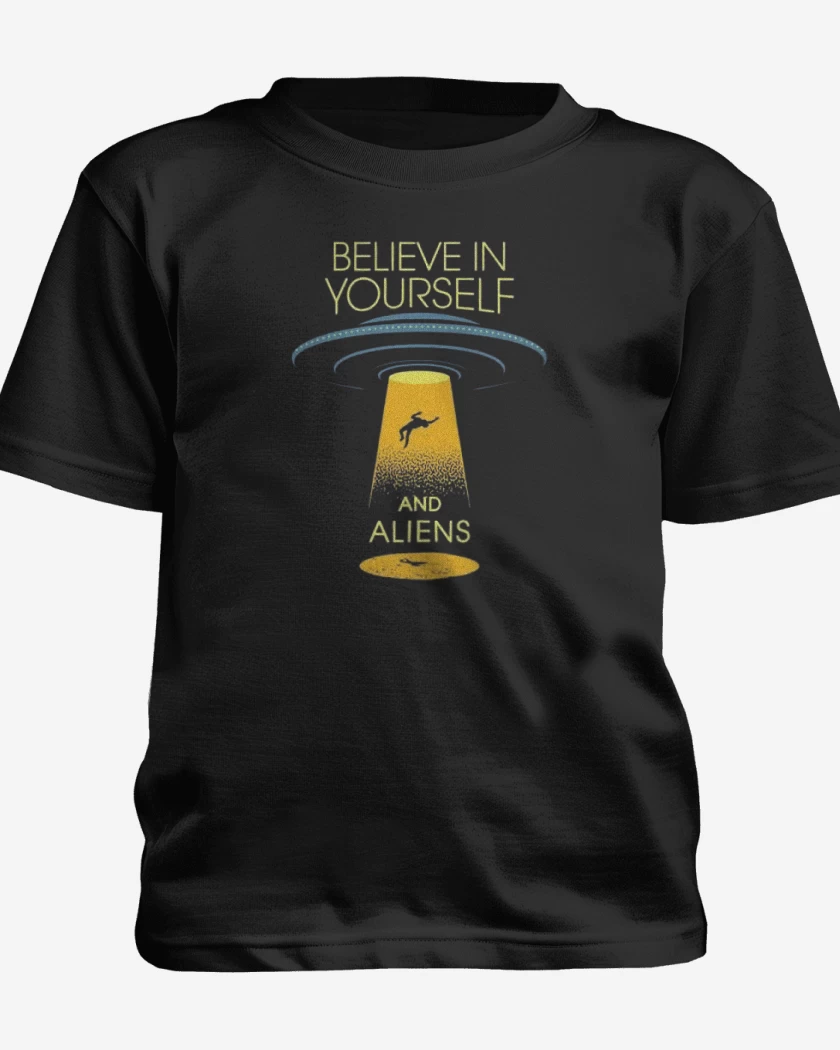 Polera de niño Negro de Believe in aliens