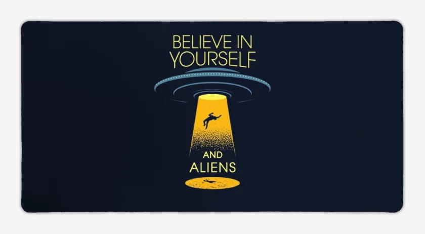Mouse pad Gamer Azul Marino de Believe in aliens