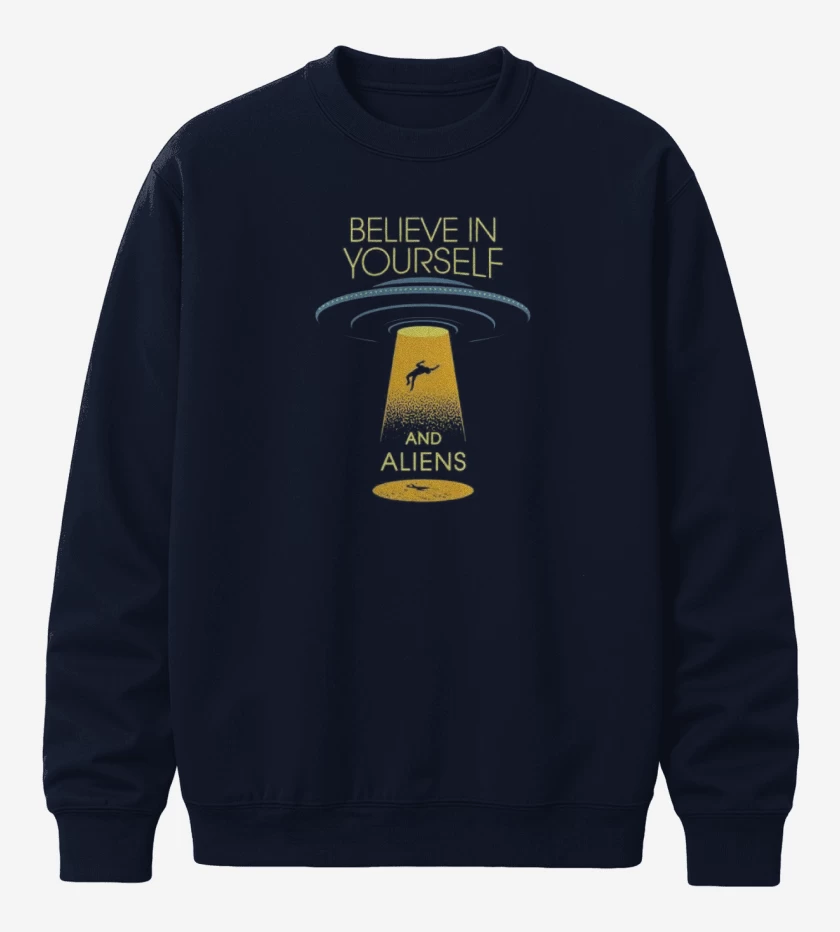 Poleron polo Azul Marino de Believe in aliens