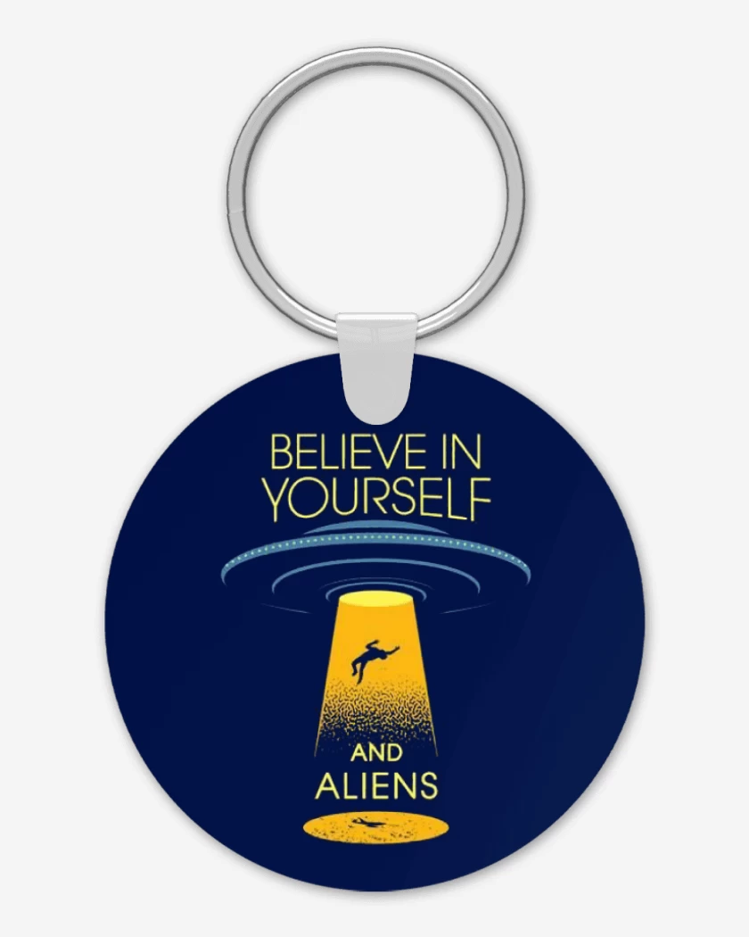 Llavero Azul Marino de Believe in aliens