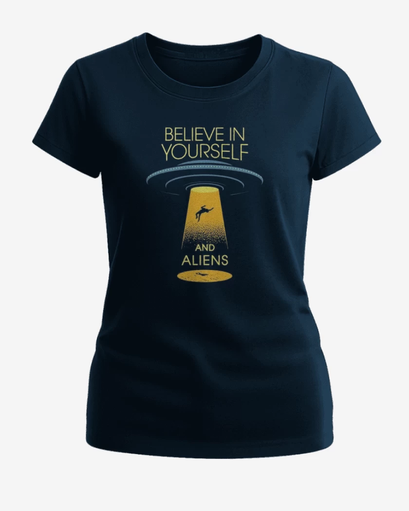Polera de Mujer Azul Marino de Believe in aliens