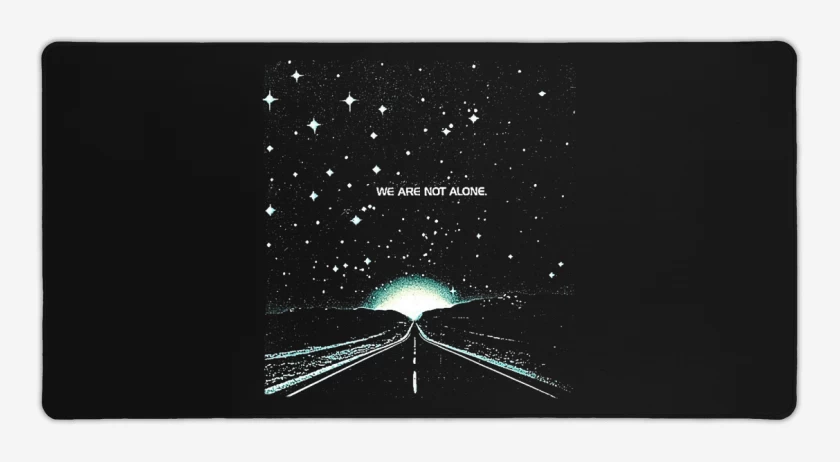 Mouse pad Gamer Negro de We are not alone