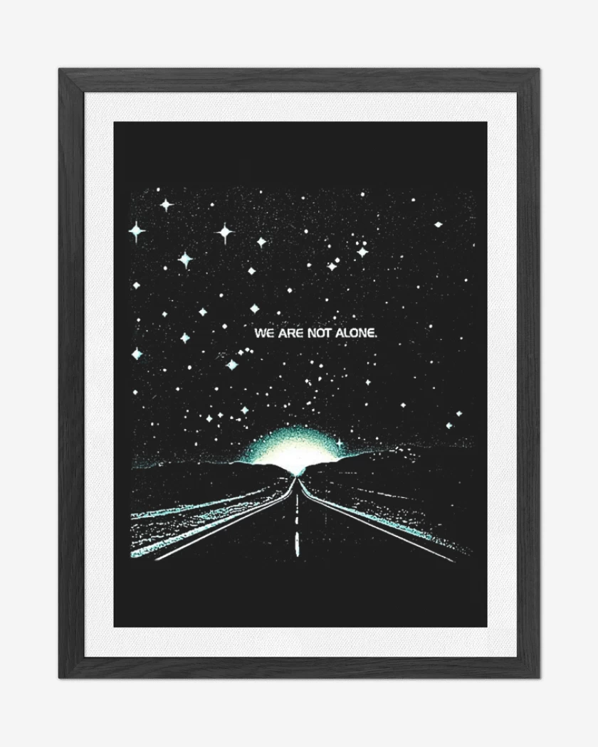 Cuadro decorativo Negro de We are not alone