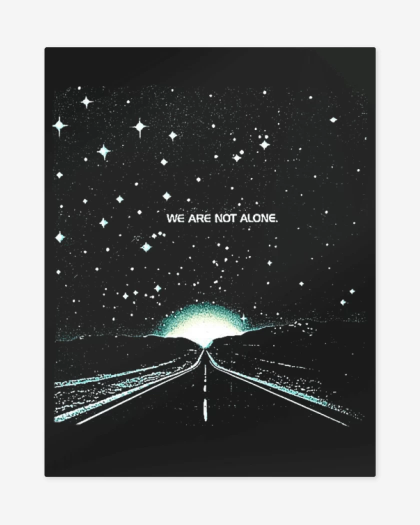 Print metalico Negro de We are not alone