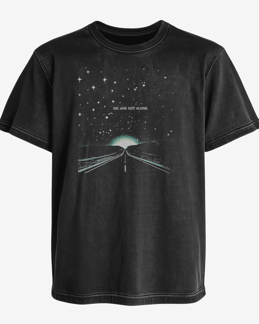 Polera desgastada We are not alone