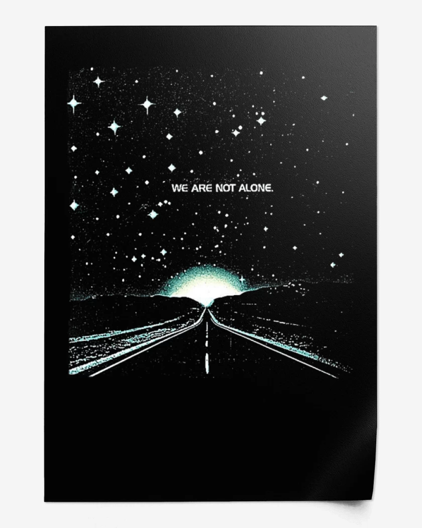Print Negro de We are not alone