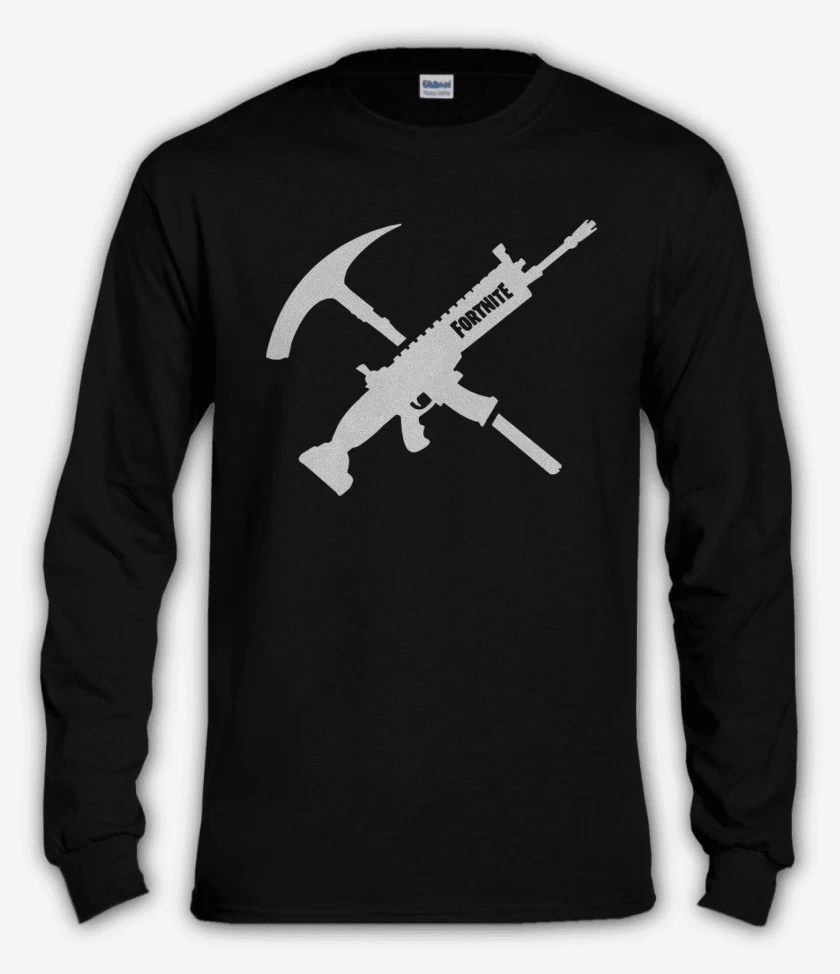 Polera manga larga Negro de Scar fornite