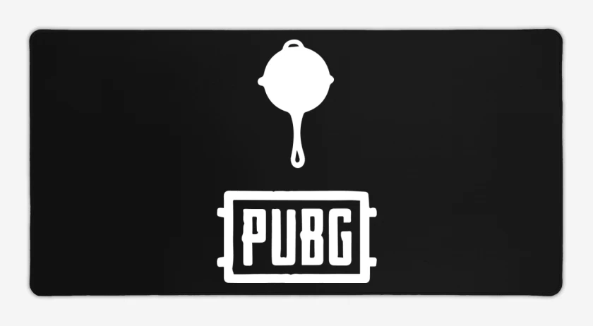 Mouse pad Gamer Negro de sarten pubg