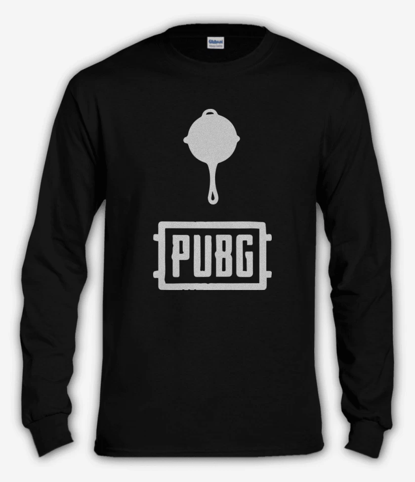 Polera manga larga Negro de sarten pubg