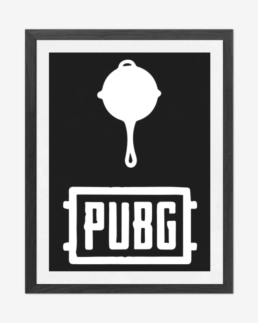 Cuadro decorativo Negro de sarten pubg