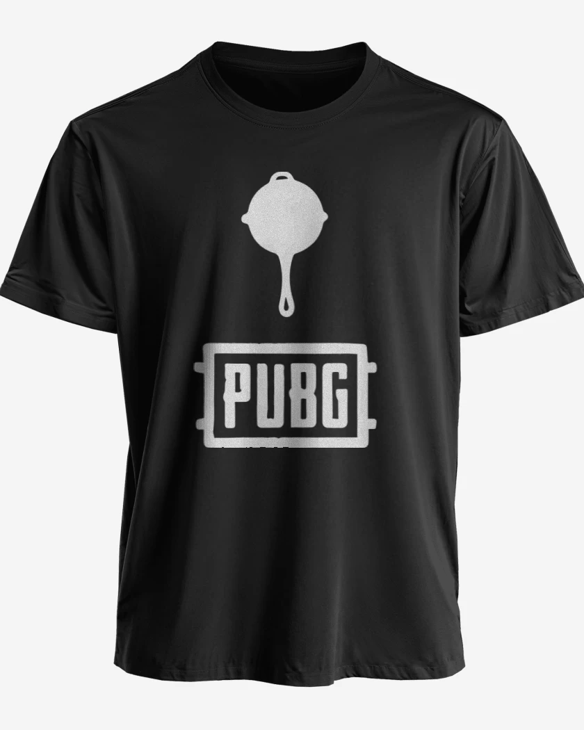 Polera premium Negro de sarten pubg