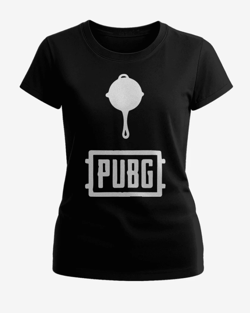 Polera de Mujer Negro de sarten pubg