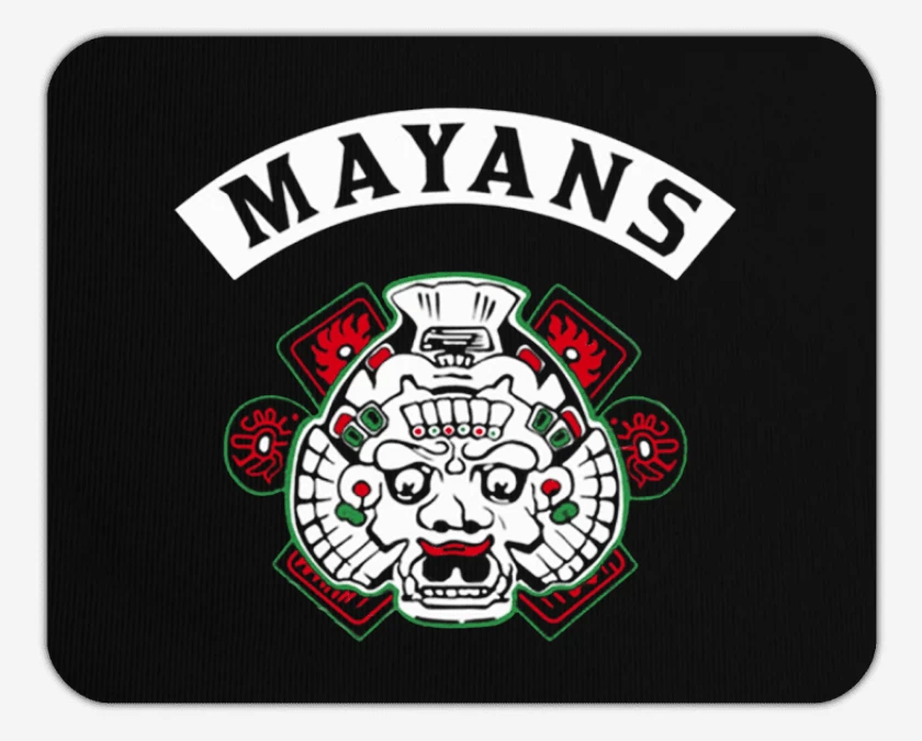 Mousepad Negro de Mayans mc