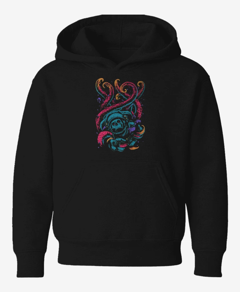 Poleron de niño Negro de Skull astronauta