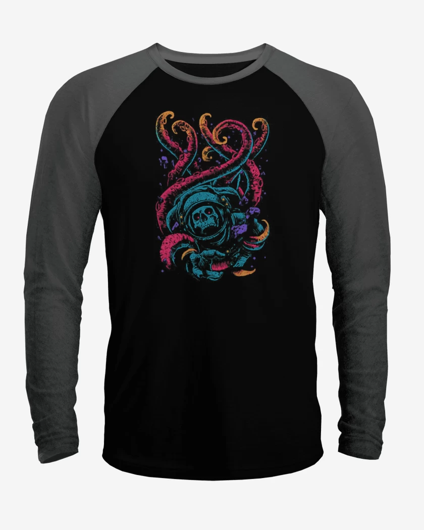Polera Raglan Skull astronauta