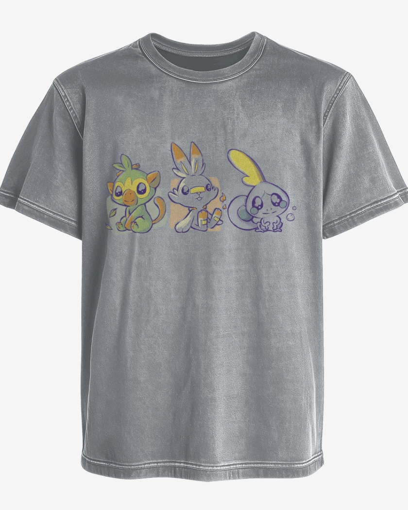 Polera desgastada Gris Melange de new starter