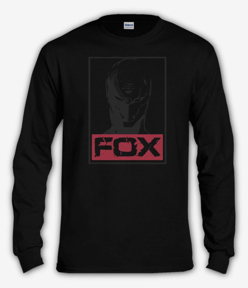 Polera manga larga Negro de Metal Gear - Fox