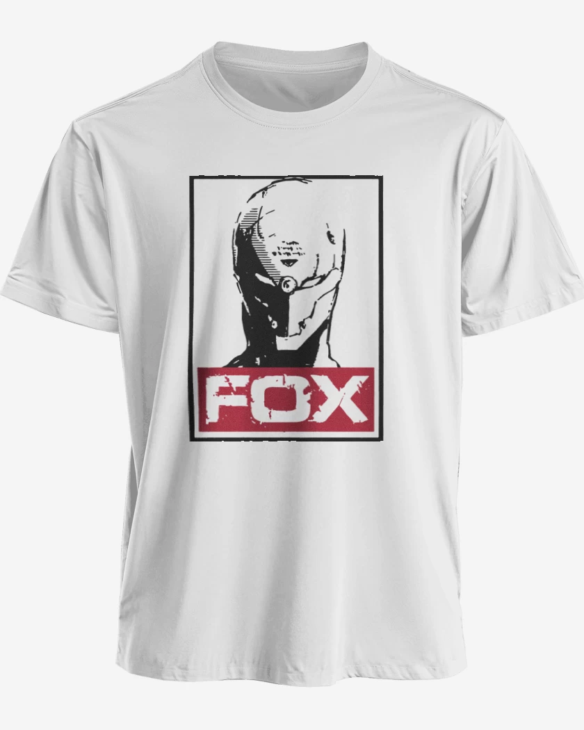 Polera premium Blanco de Metal Gear - Fox