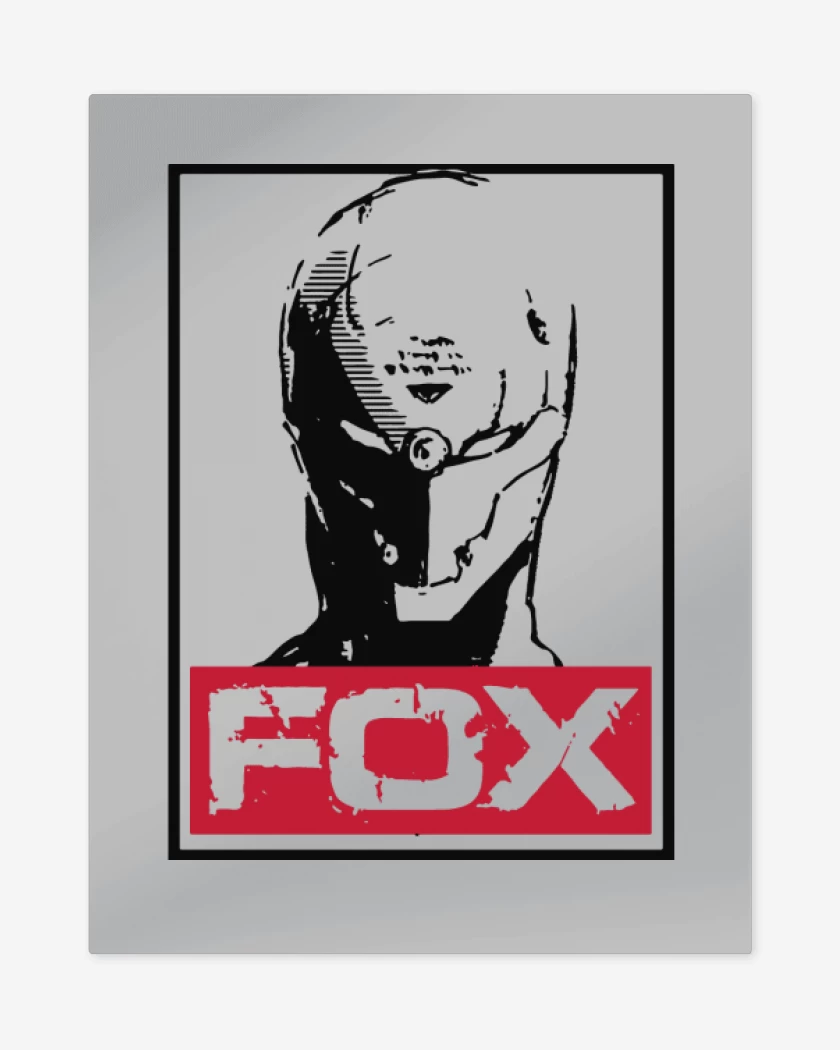 Print metalico Gris Melange de Metal Gear - Fox